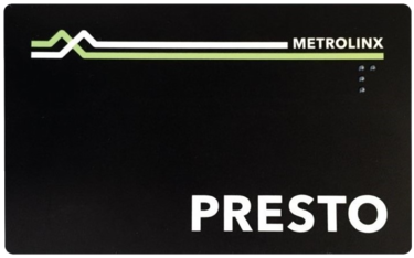 Photo of a Presto Card.