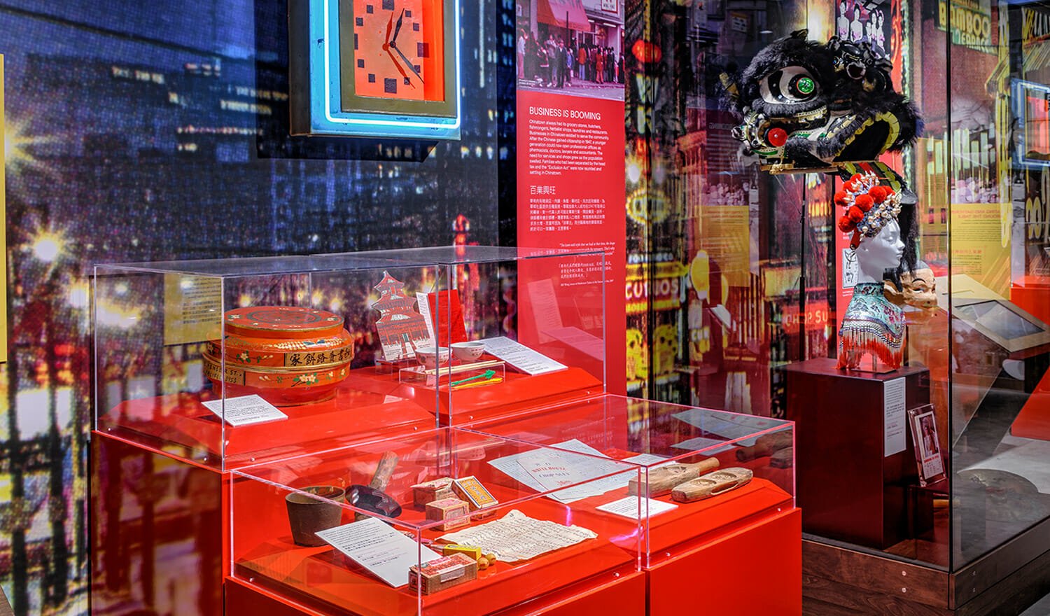 Image of a display inside the Chinatown Storytelling Centre.