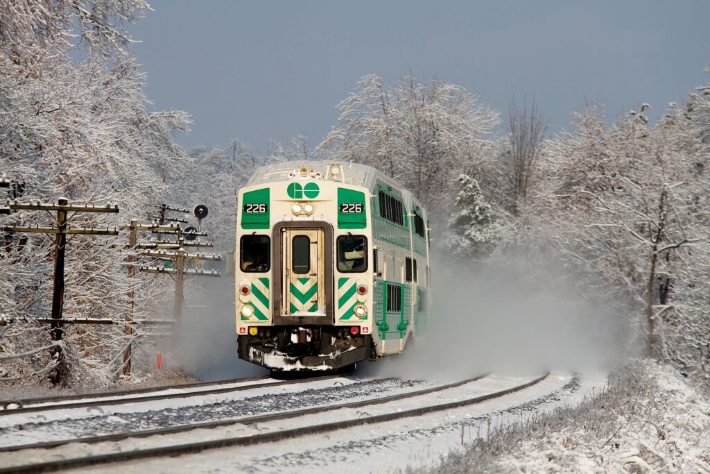 Photo of a go train that uses the presto card.