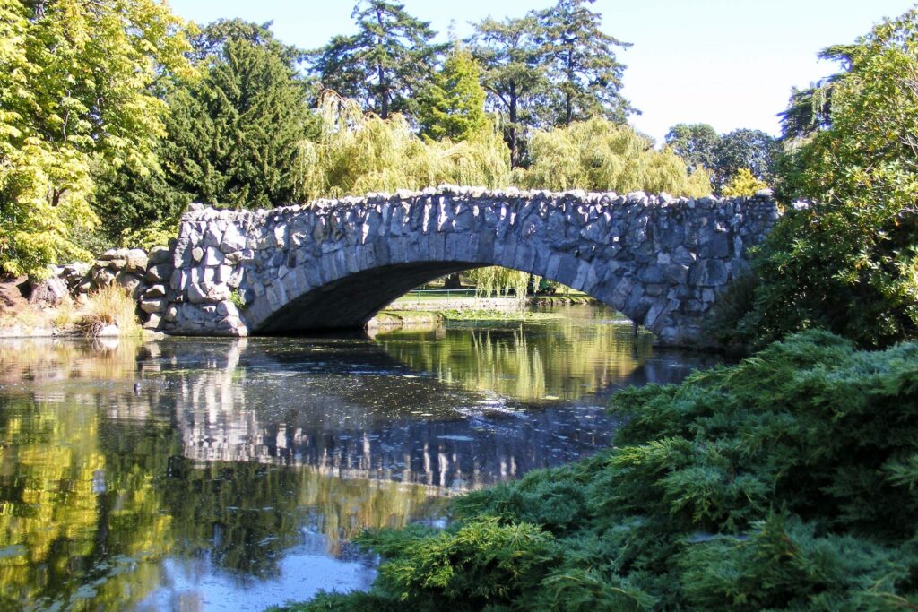 Bridge in the Butchart Gardens in Victoria.