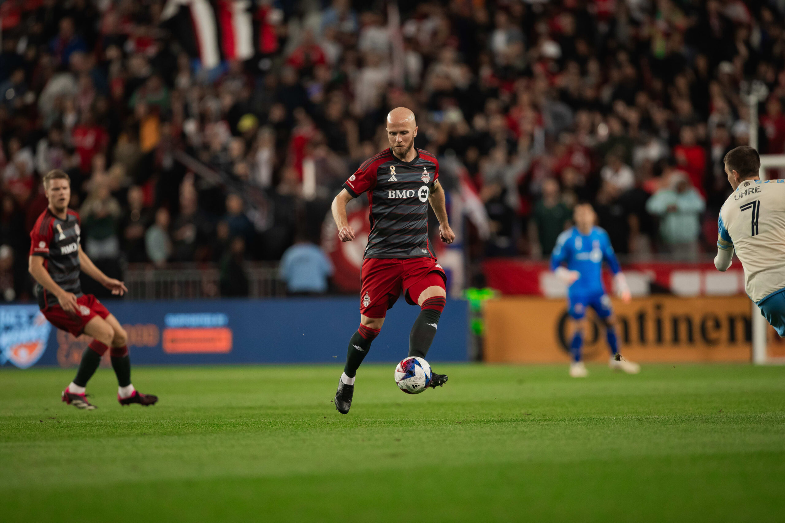 Toronto FC player during a game.