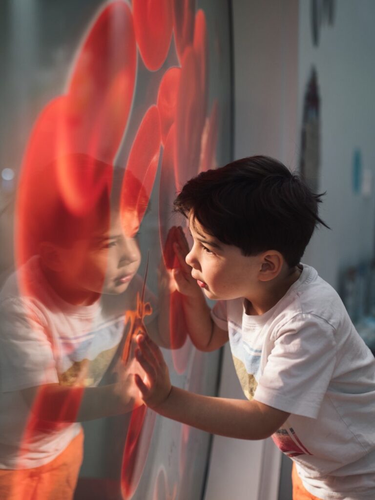 Child exploring Science World in Vancouver.