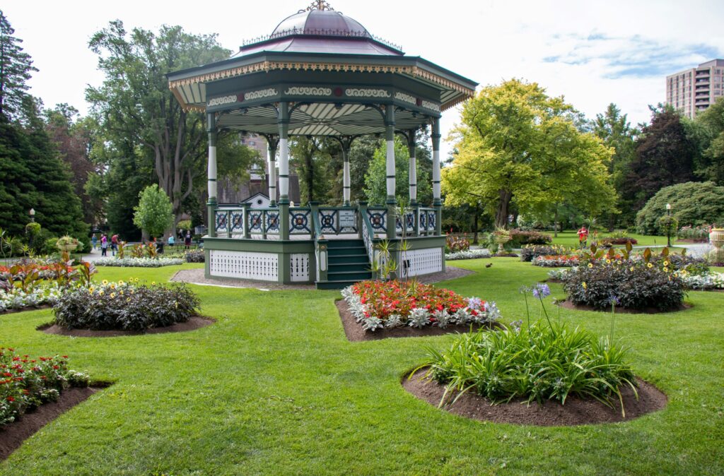 Image of a gazebo at the Halifax Public Gardens.
