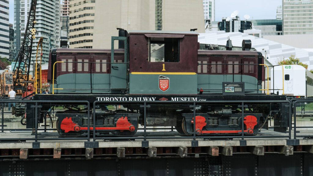 A train at the Toronto Railway Museum