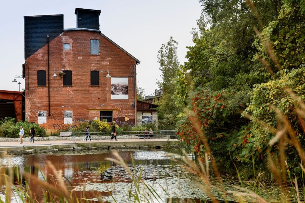 Image of Evergreen Brick Works from the outside.