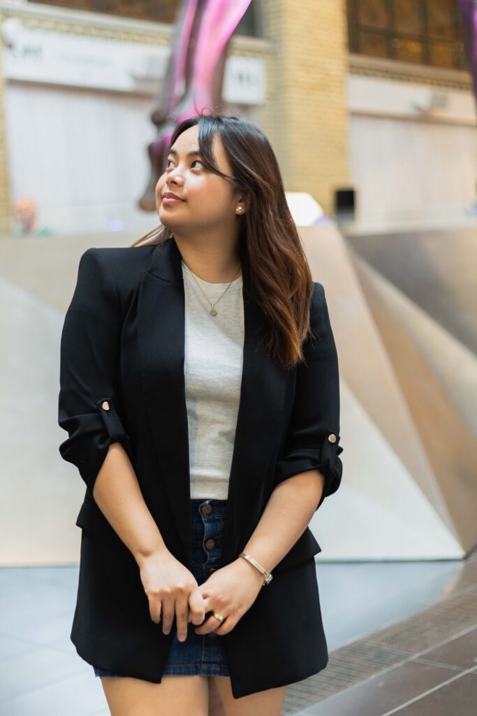 Photo of Fiona Terrence Caringal at the Royal Ontario Museum in Toronto