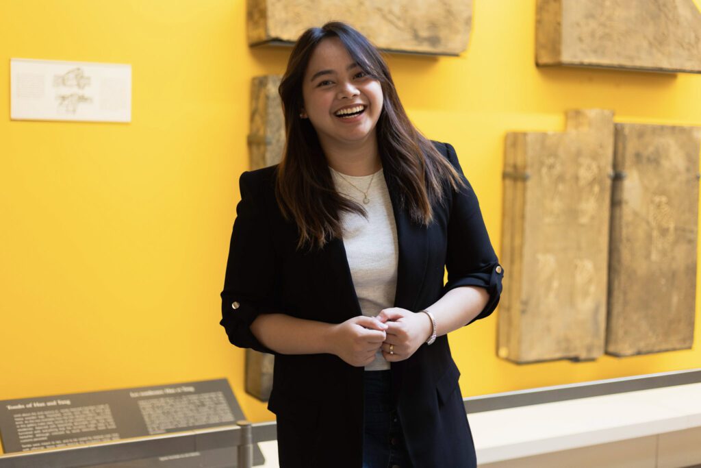 Photo of Fiona Terrence Caringal at the Royal Ontario Museum in Toronto