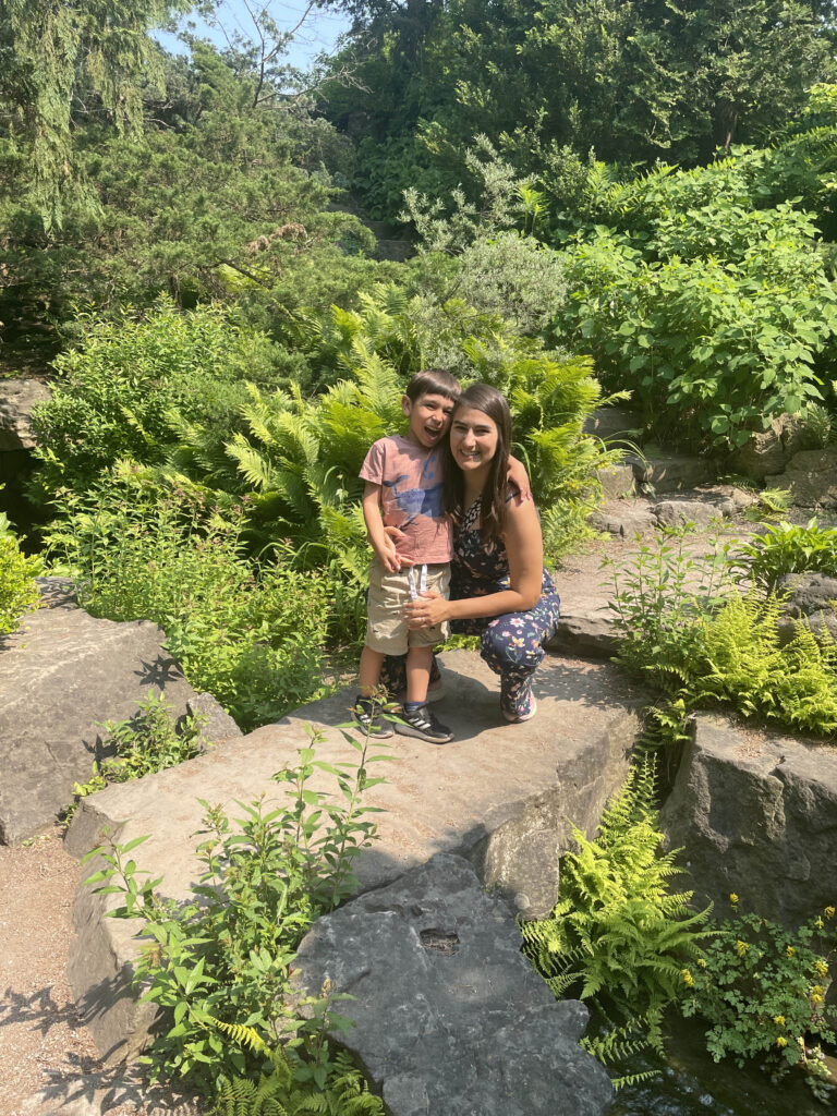 Tatiana and her family at the Royal Botanical Gardens in Burlington, Ontario.