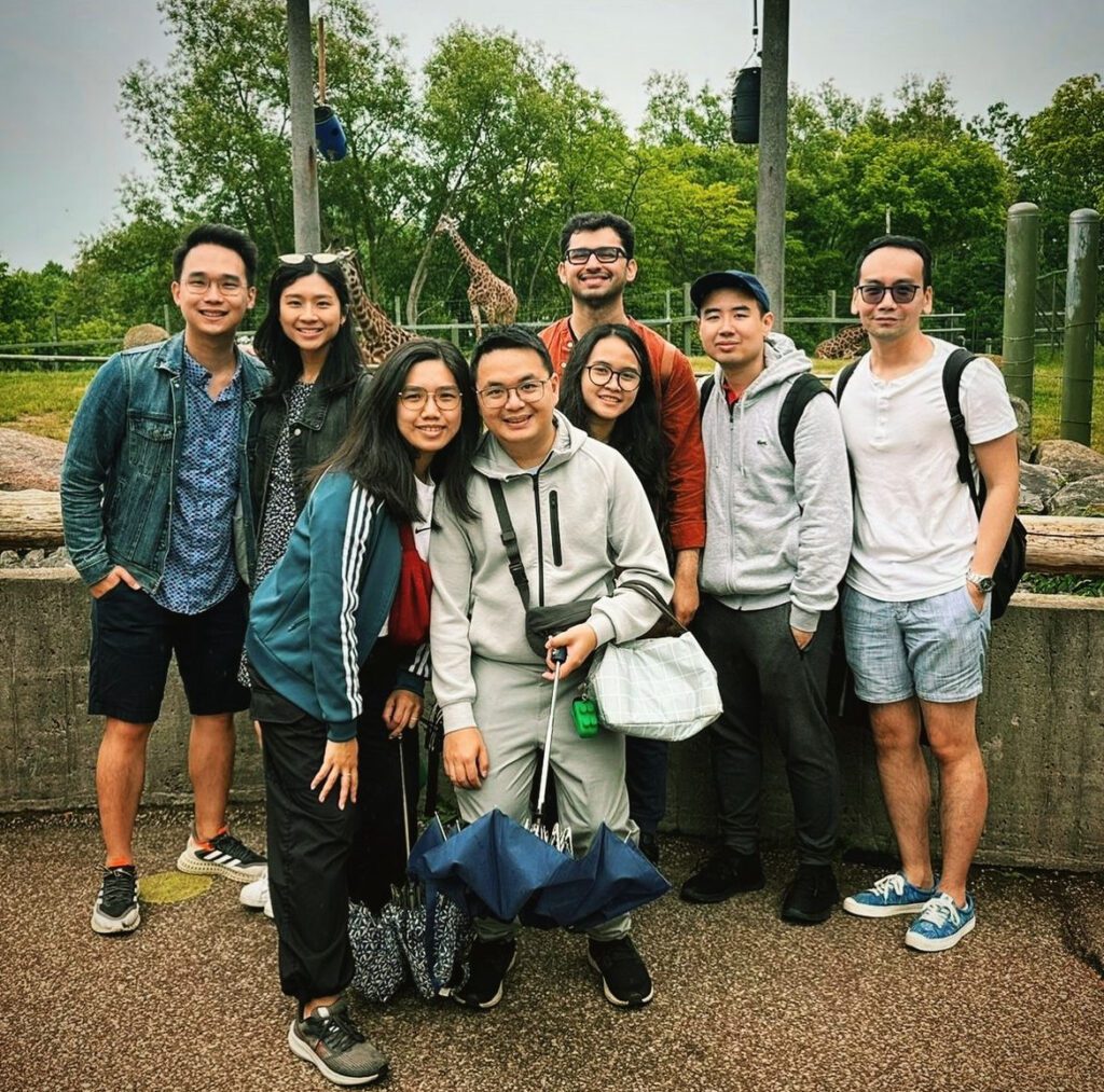 Julian Halim and friends at the Toronto Zoo.