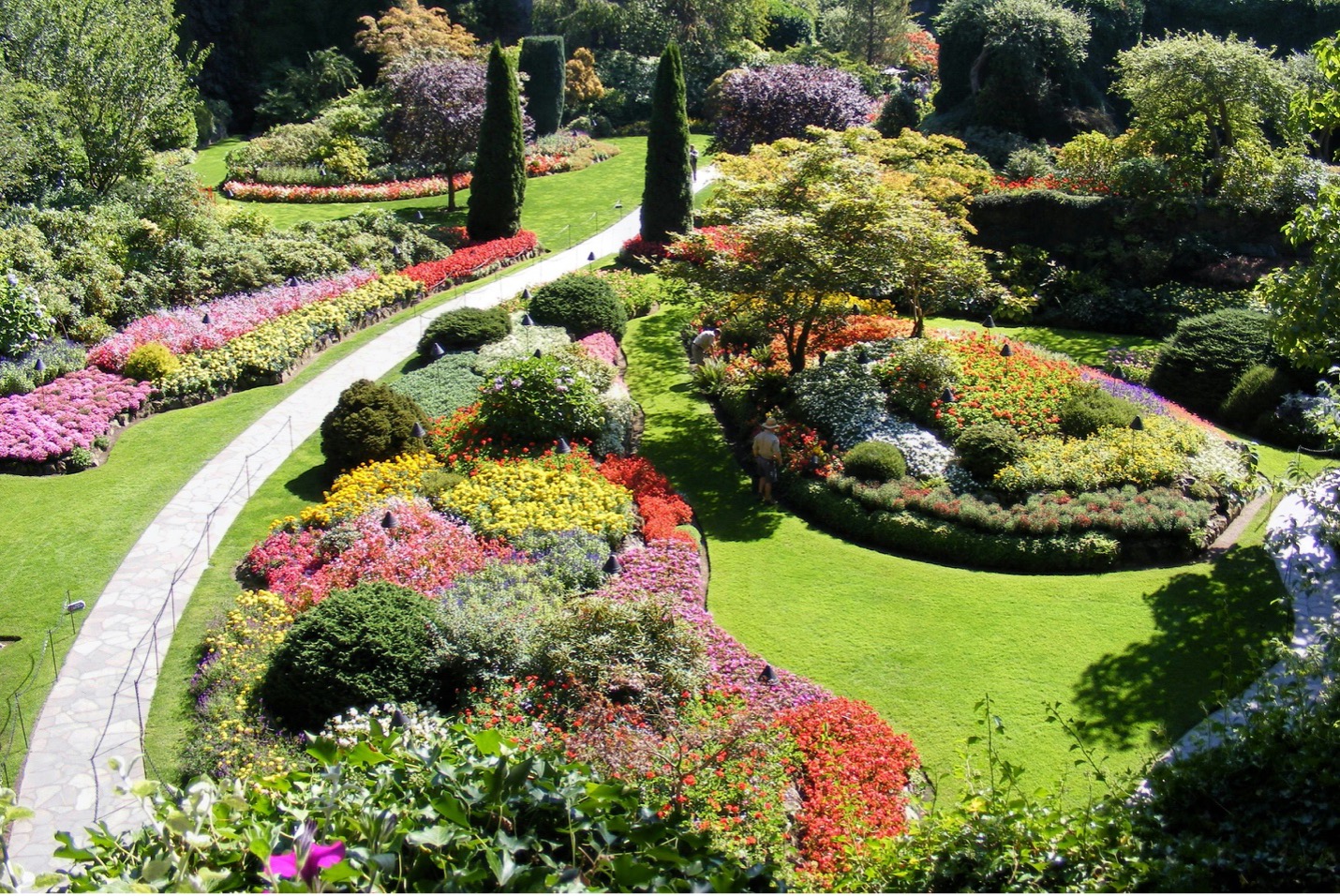 Butchart gardens in Victoria on Vancouver Island.