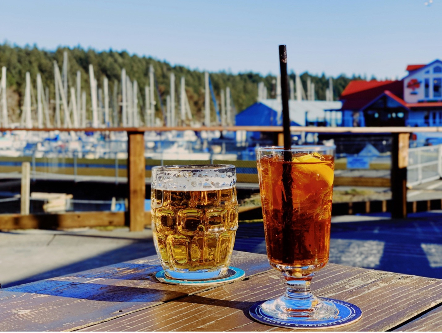 drinks on the Nanaimo Harbourfront Walkway