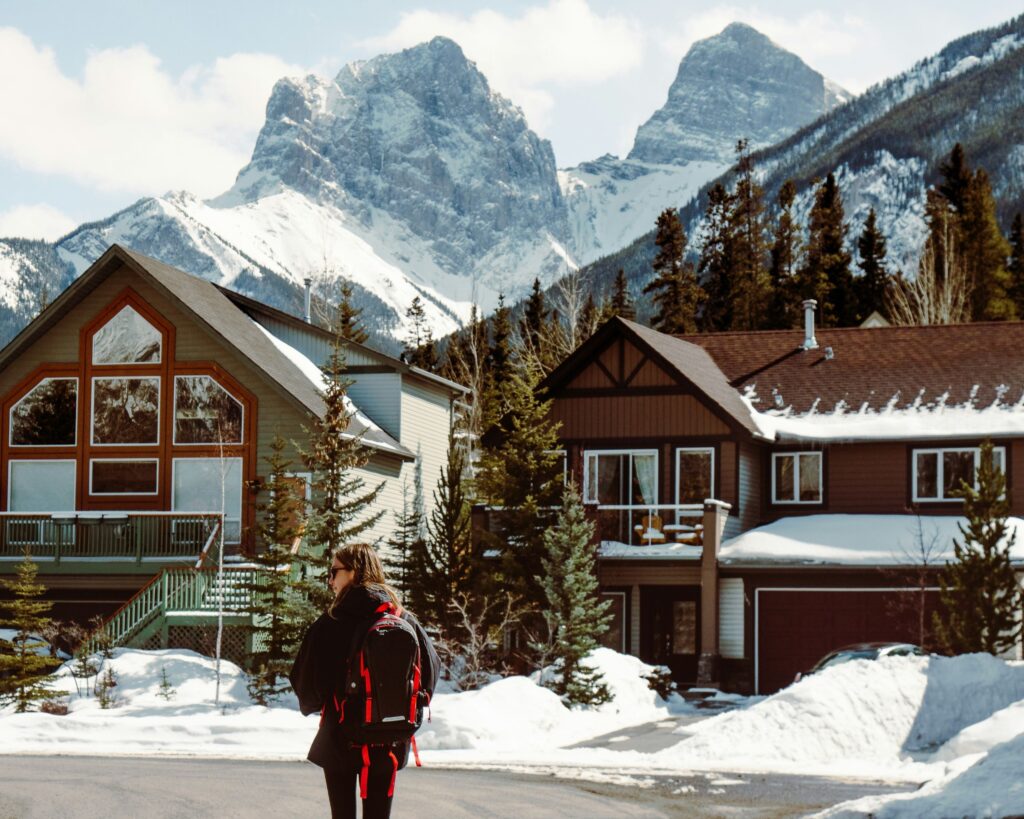 Photo of someone hiking in Canmore near Banff