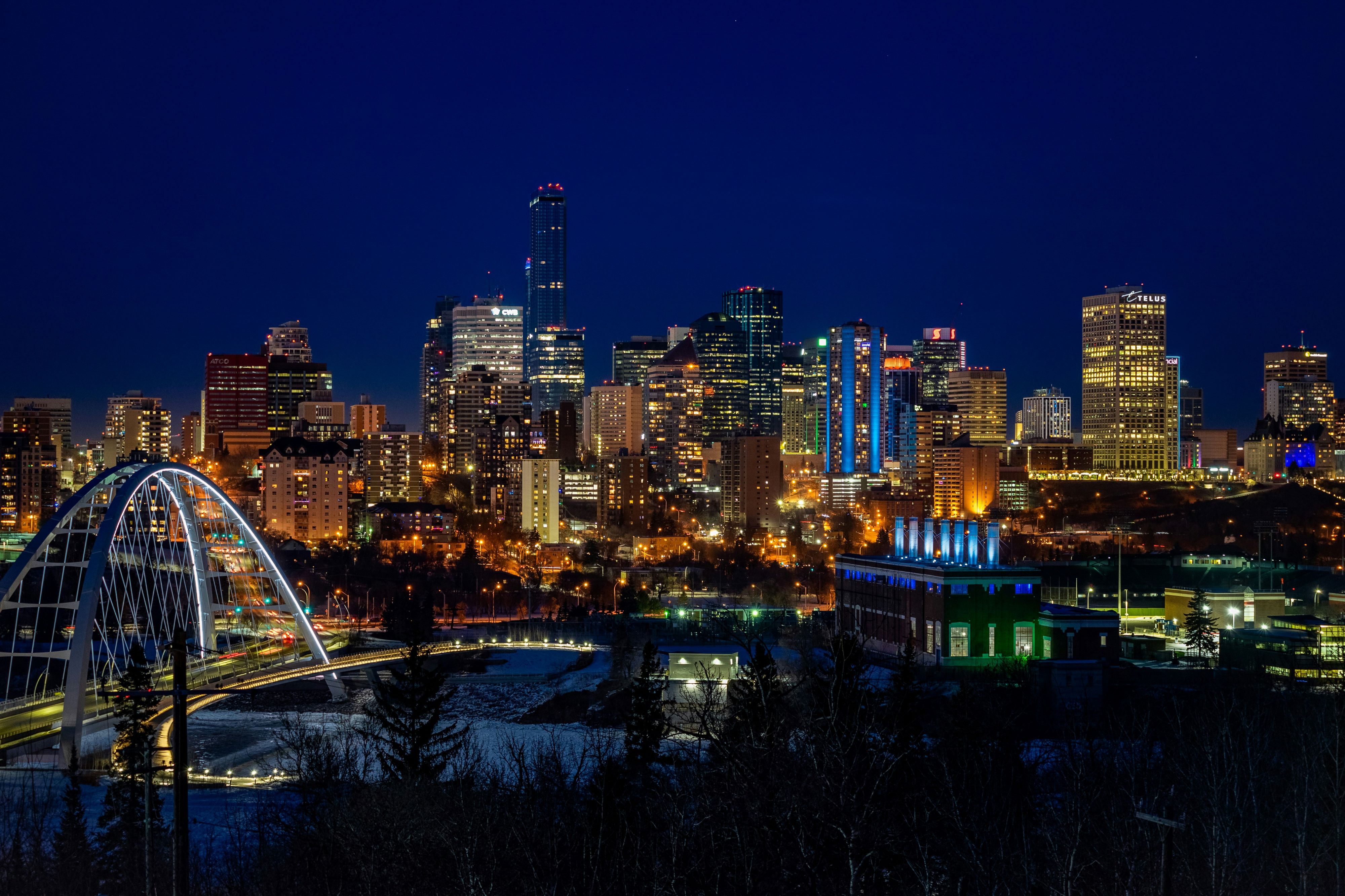 Edmonton at night.