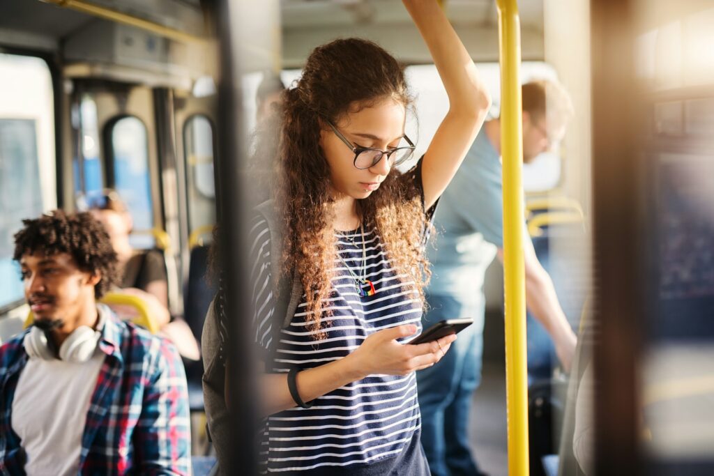 people on a bus 