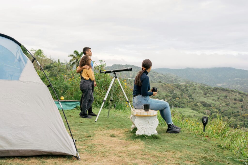 People camping for the first time in Canada.