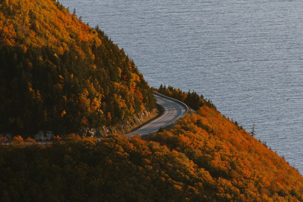 The Cabot Trail in fall.
