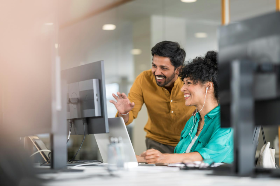 People working together in a Canadian workplace.